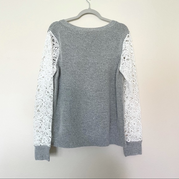 Halogen Lace Sleeve Sweater - Picture 7 of 7